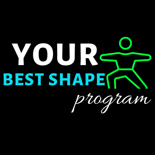 Black and Orange Barbell Sports Logo Your Best Shape Program I.